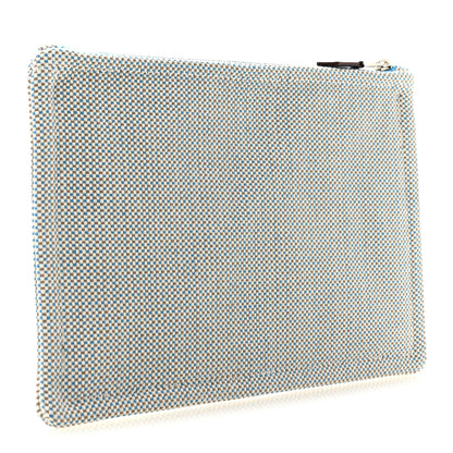 Hermes Toile Small Faubourg Corner Case  Cyan Galet 3 of 7