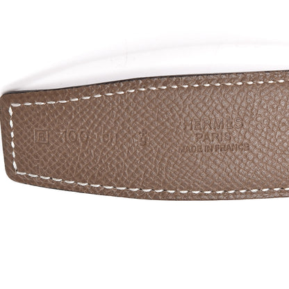 Hermes Swift Epsom 32mm Martelee H Belt 100 Black Etoupe 4 of 6
