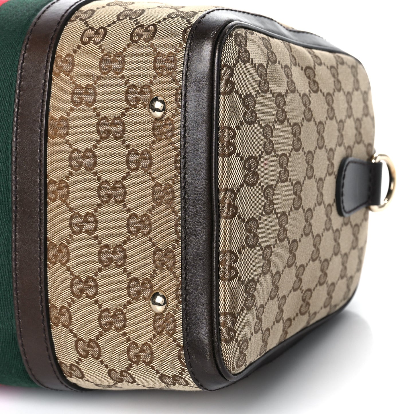 Monogram Vintage Web Medium Boston Dark Brown