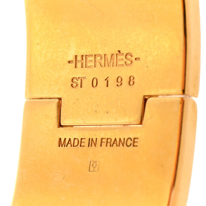 Hermes Enamel Wide Clic Clac H Bracelet PM Marron Glace 4 of 4