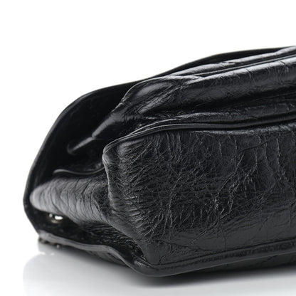 Saint Laurent Crinkled Calfskin Matelasse Monogram Medium Niki Chain Satchel Black 9 of 10
