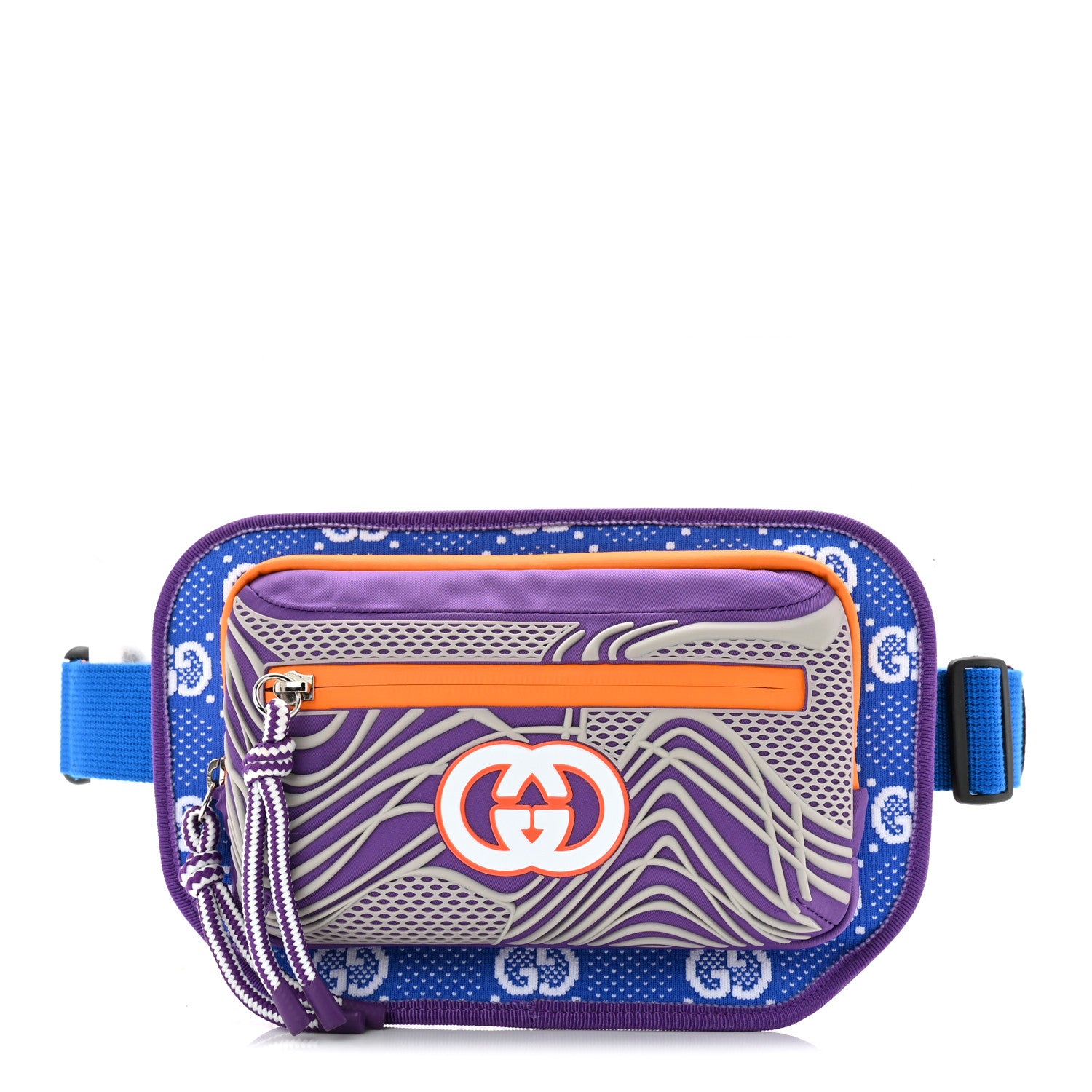 Gucci Jersey GG Monogram All Over Sporty Belt Bag Grey White Multicolor 1 of 10