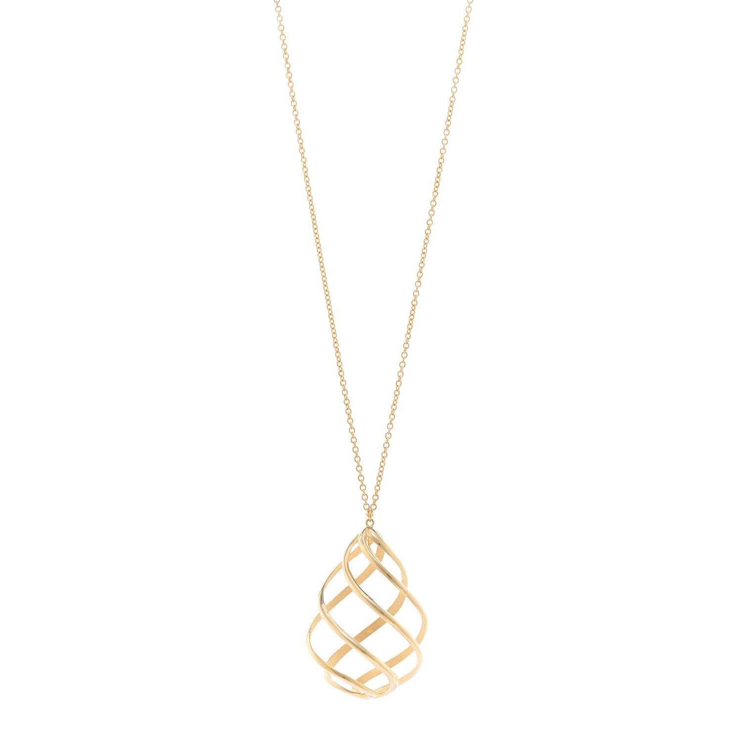 Tiffany 18K Yellow Gold Paloma Picasso Venezia Luce Pendant Necklace 1 of 4