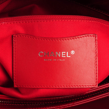 Chanel Patent Quilted Large Just Mademoiselle Bowling Bag Red 6 of 10