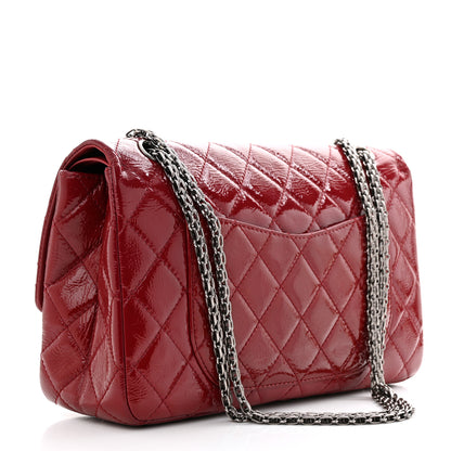 Chanel Distressed Patent Quilted 2.55 Reissue 227 Flap Red 2 of 12