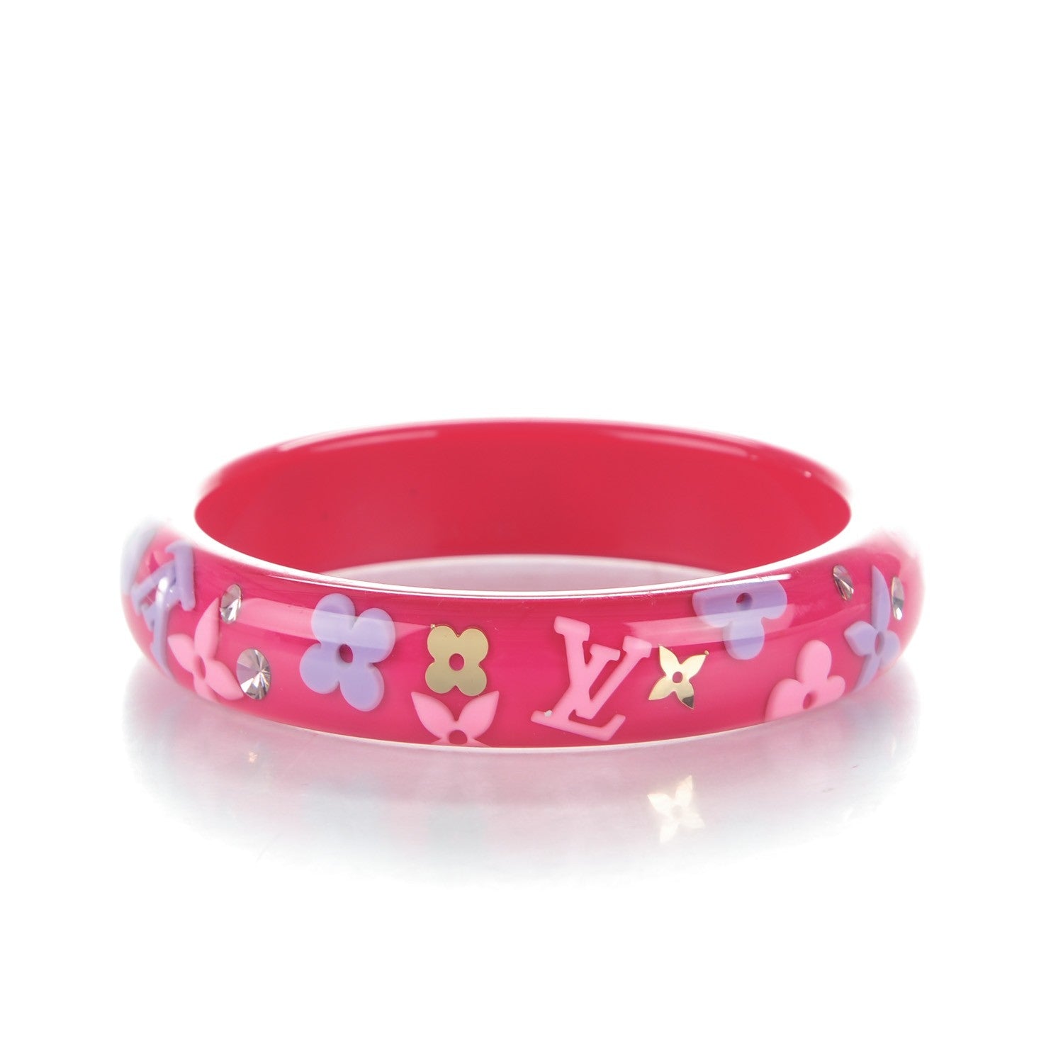 Louis Vuitton Resin Strass Farandole Medium Bracelet Fuchsia 3 of 3