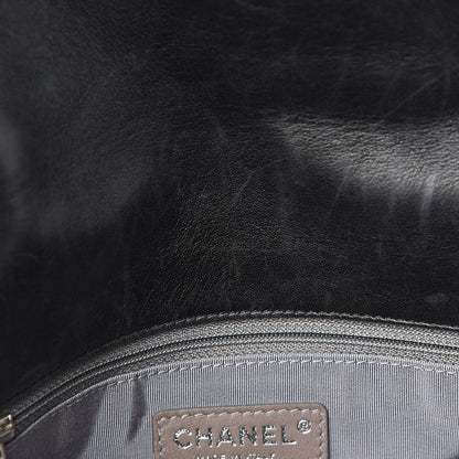 Chanel Lambskin Quilted Medium Flap Black White 5 of 10