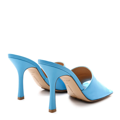 Bottega Veneta Lambskin Stretch Mule Sandals 38 Sky Blue 5 of 9