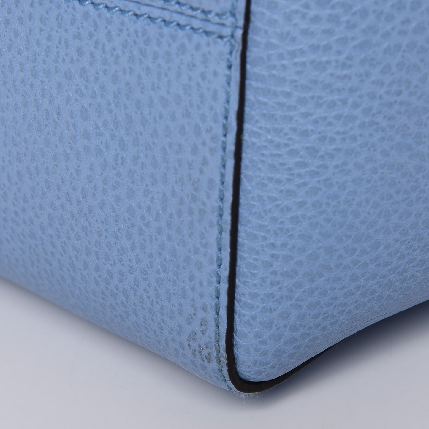 Dollar Calfskin Small Swing Tote Mineral Blue