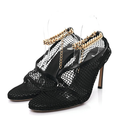 Bottega Veneta Mesh Nappa Chunky Chain Sandals 41 Black 3 of 7