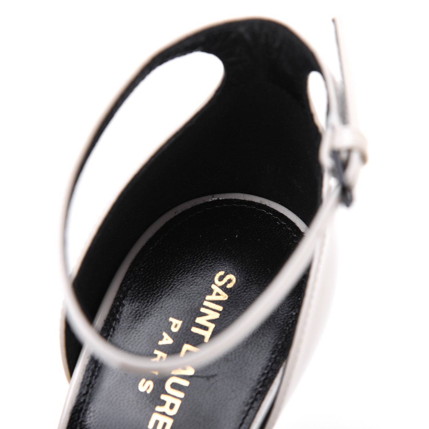 Saint Laurent Patent Calfskin 110 Opyum Sandals 38.5 Neutro 13 of 16