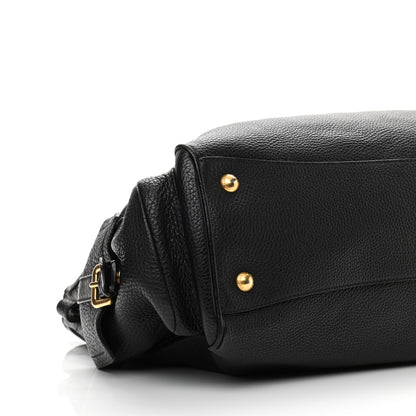 Prada Vitello Daino Shopping Tote Black 9 of 17