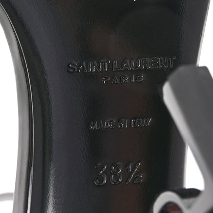 Saint Laurent Patent Calfskin Opyum 110 Sandals 38.5 Black 7 of 9