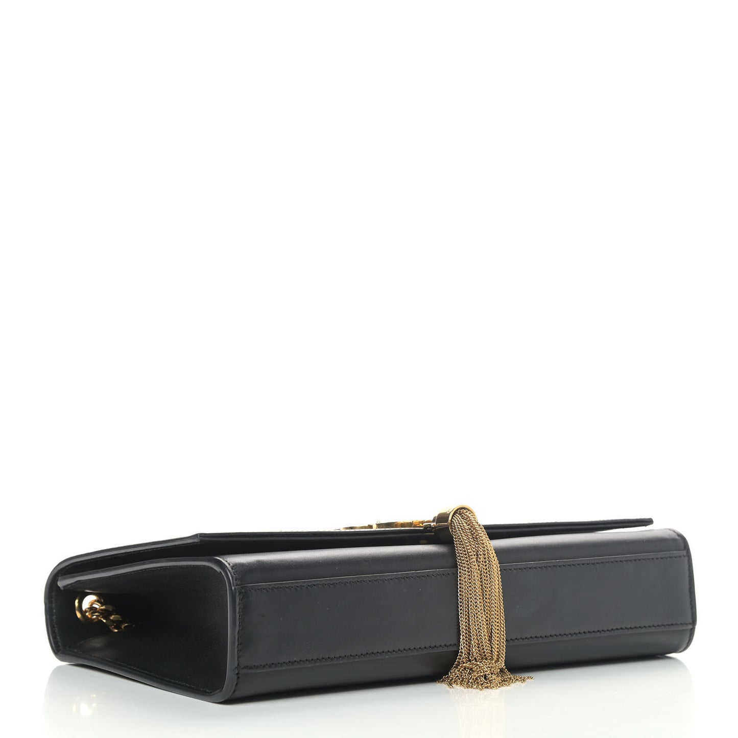 Smooth Calfskin Medium Classic Monogram Kate Tassel Satchel Black