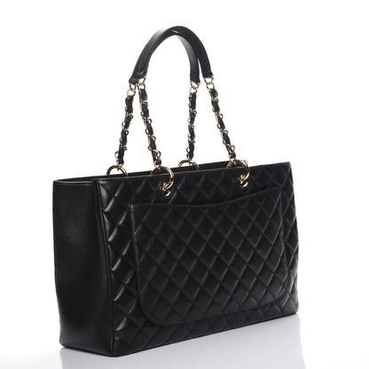 Chanel Caviar Quilted XL Grand Shopping Tote GST Black 3 of 8