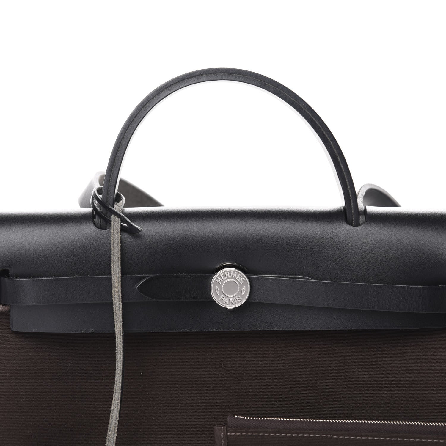 Hermes Toile Officer Vache Hunter Herbag Zip 31 PM Ebene Black 10 of 11