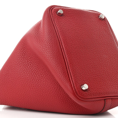 Hermes Taurillon Clemence Picotin Lock 18 PM Rouge Garance 9 of 10