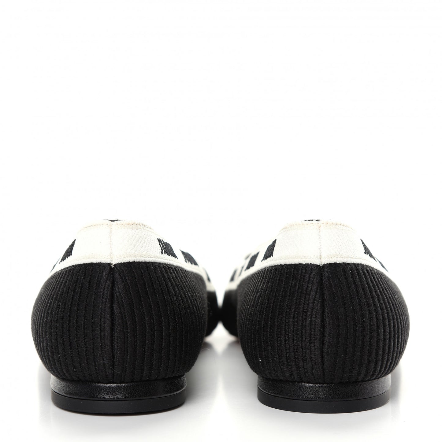Fabric Ribbon Embroidered J'Adior Ballet Flats 36.5 Black