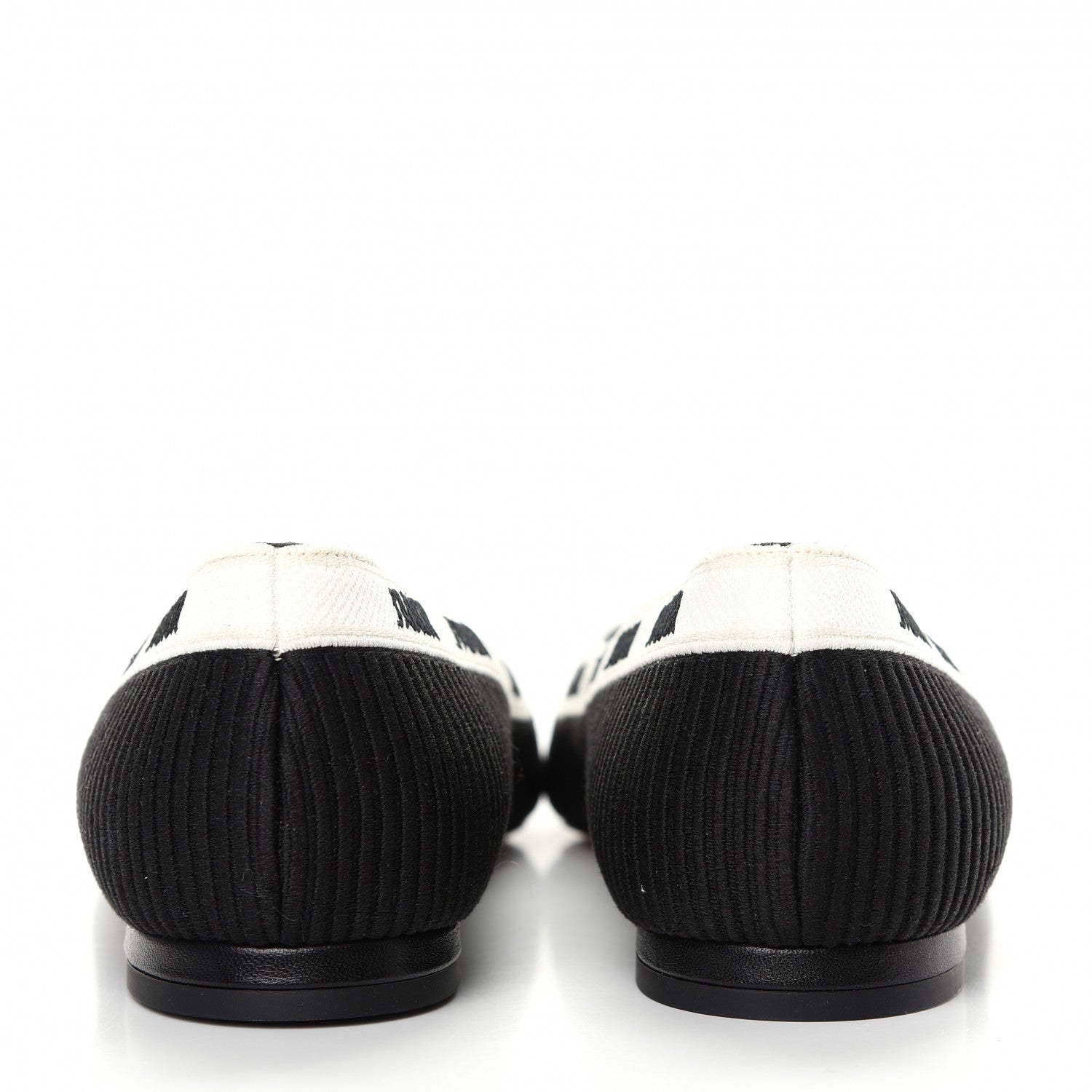 Christian Dior Fabric Ribbon Embroidered J'Adior Ballet Flats 36.5 Black 7 of 11