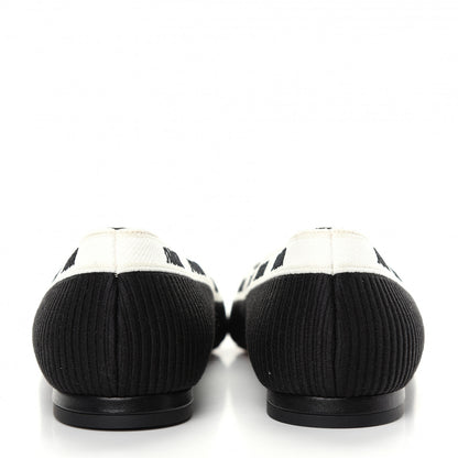 Christian Dior Fabric Ribbon Embroidered J'Adior Ballet Flats 36.5 Black 7 of 11