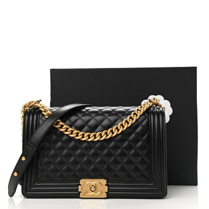 Chanel Caviar Quilted New Medium Boy Flap Black 10 of 10