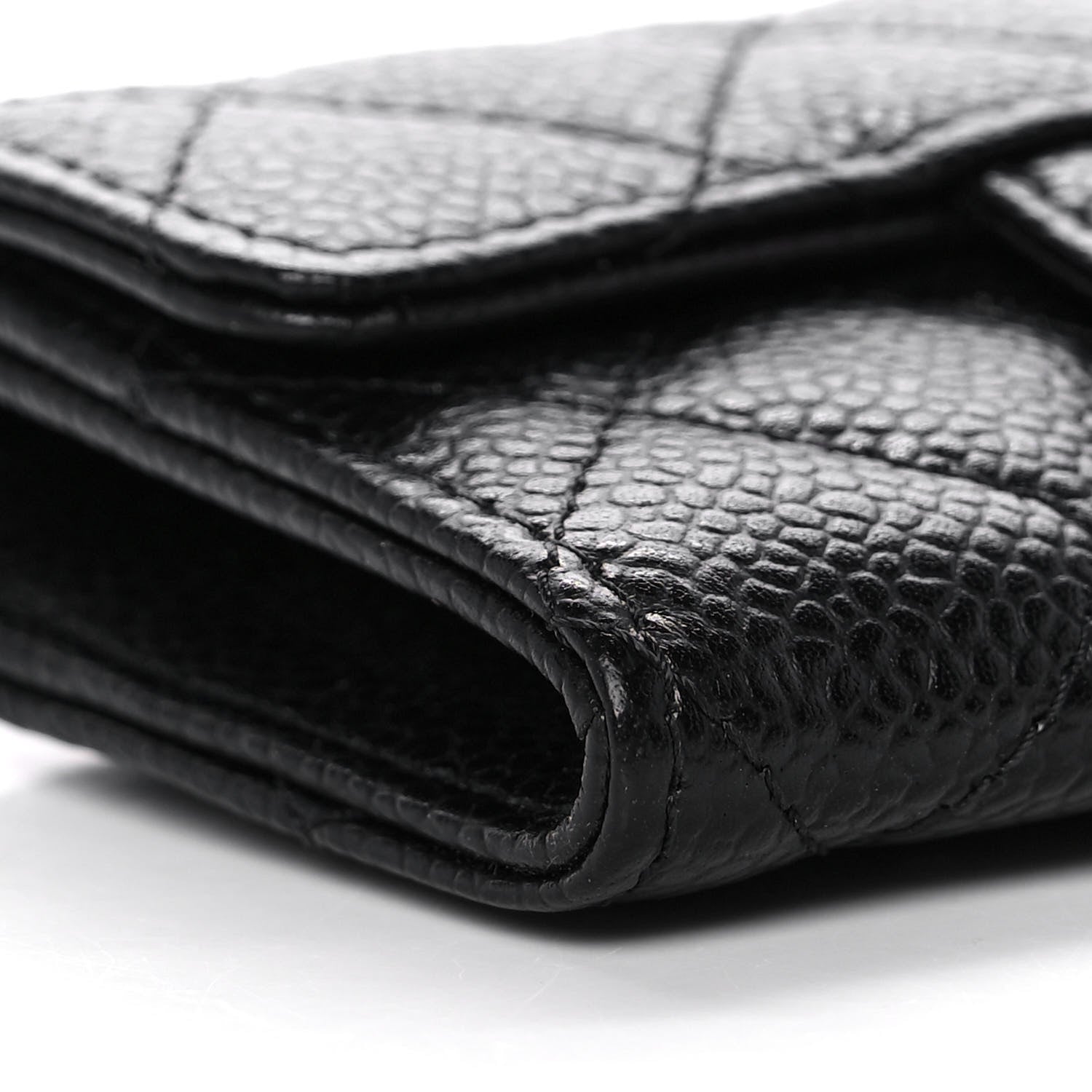 Chanel Caviar Quilted Flap Card Holder Wallet Black 9 of 11