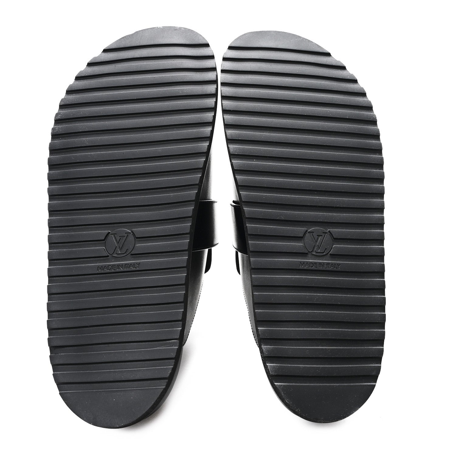 Louis Vuitton Calfskin Mens LV Cosy Flat Comfort Clog Mules 42