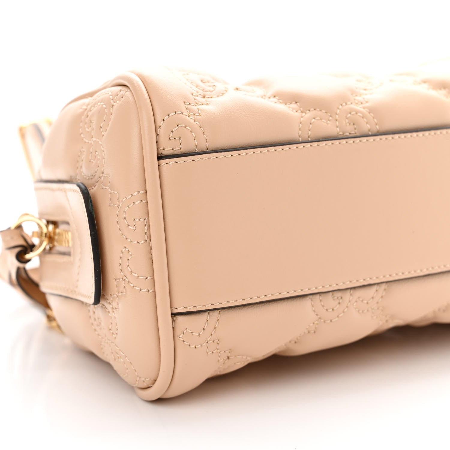 Gucci Calfskin GG Matelasse Mini Bowler Bag Naturale 9 of 12