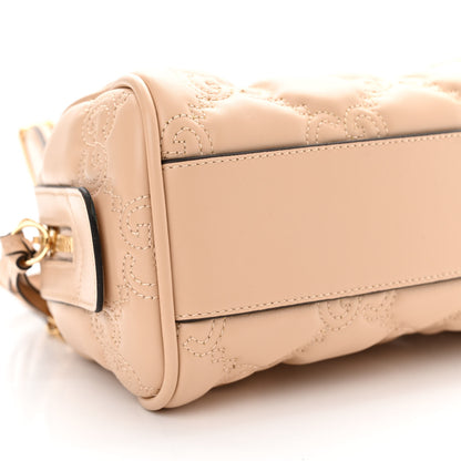 Gucci Calfskin GG Matelasse Mini Bowler Bag Naturale 9 of 12