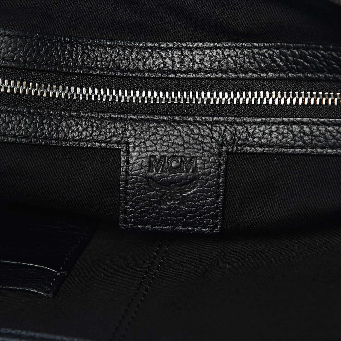 Calfskin Visetos Anya Shopper Tote Black