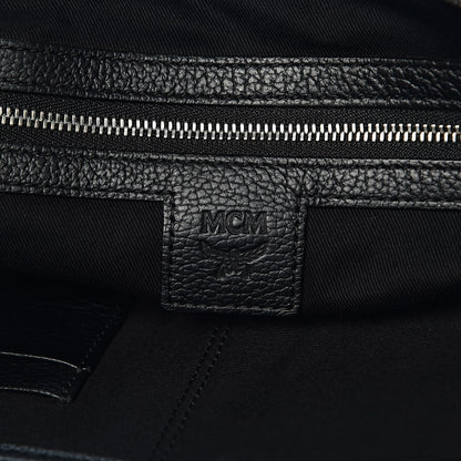 MCM Calfskin Visetos Anya Shopper Tote Black 6 of 13