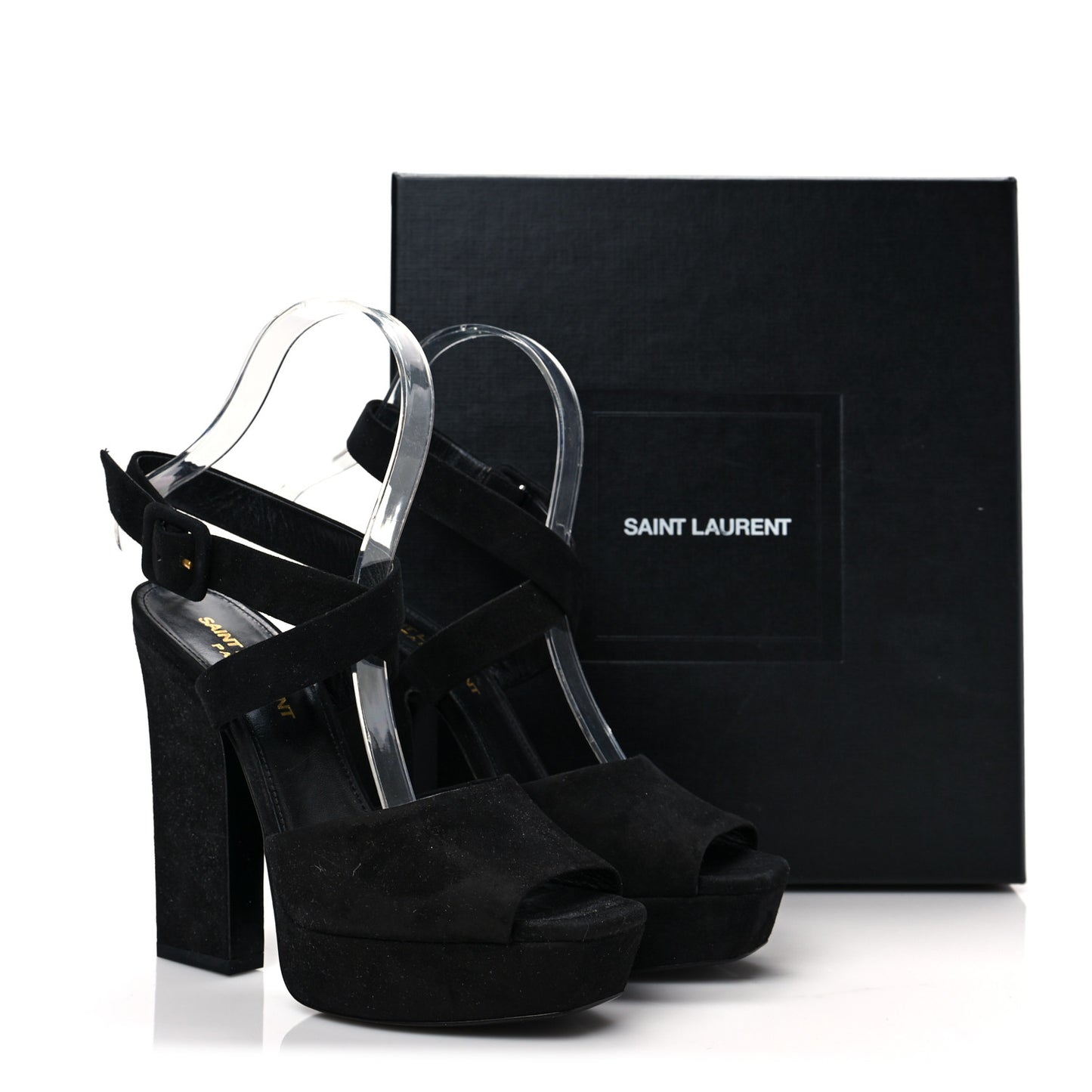 Suede Debbie Platform Sandal 36.5 Black