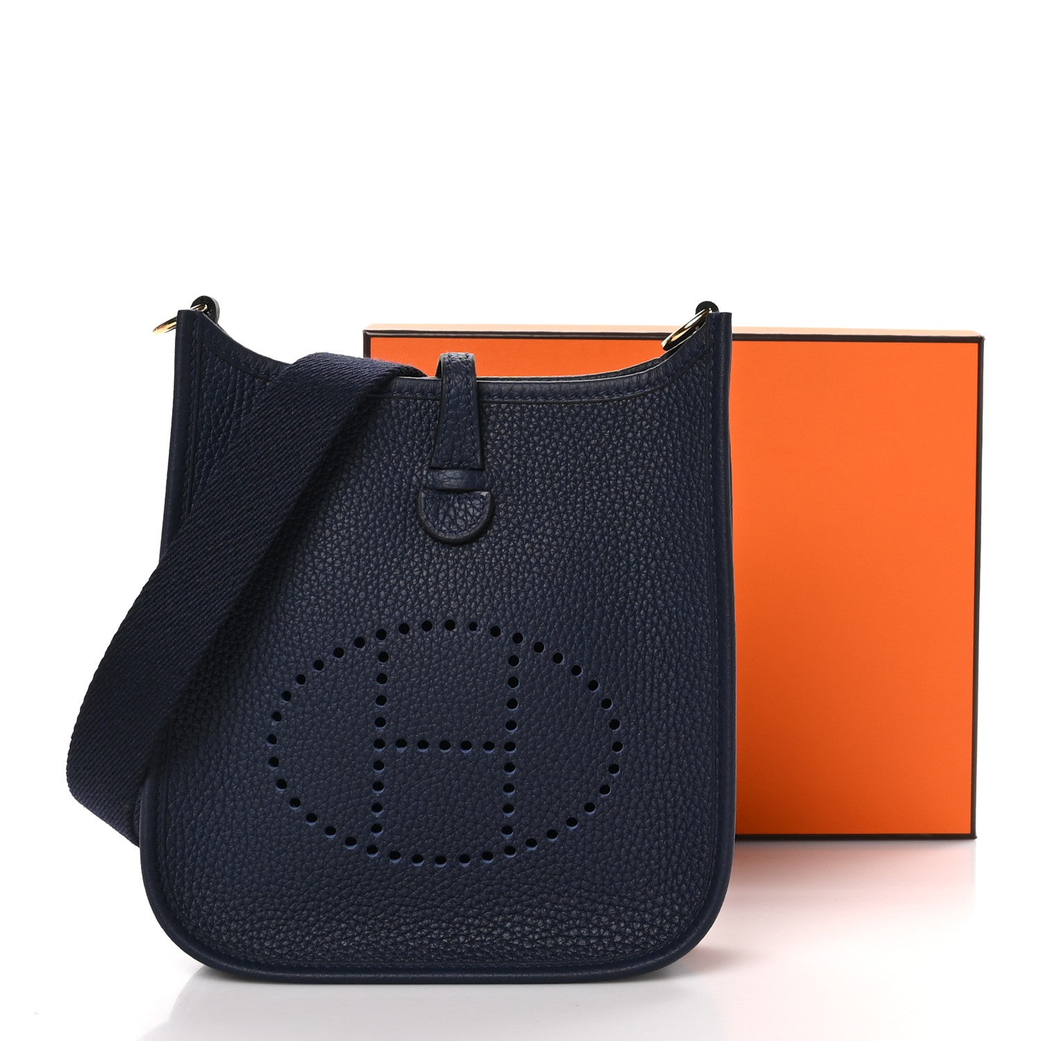 Hermes Taurillon Clemence Amazone Evelyne TPM Bleu Nuit Bleu Indigo 11 of 11