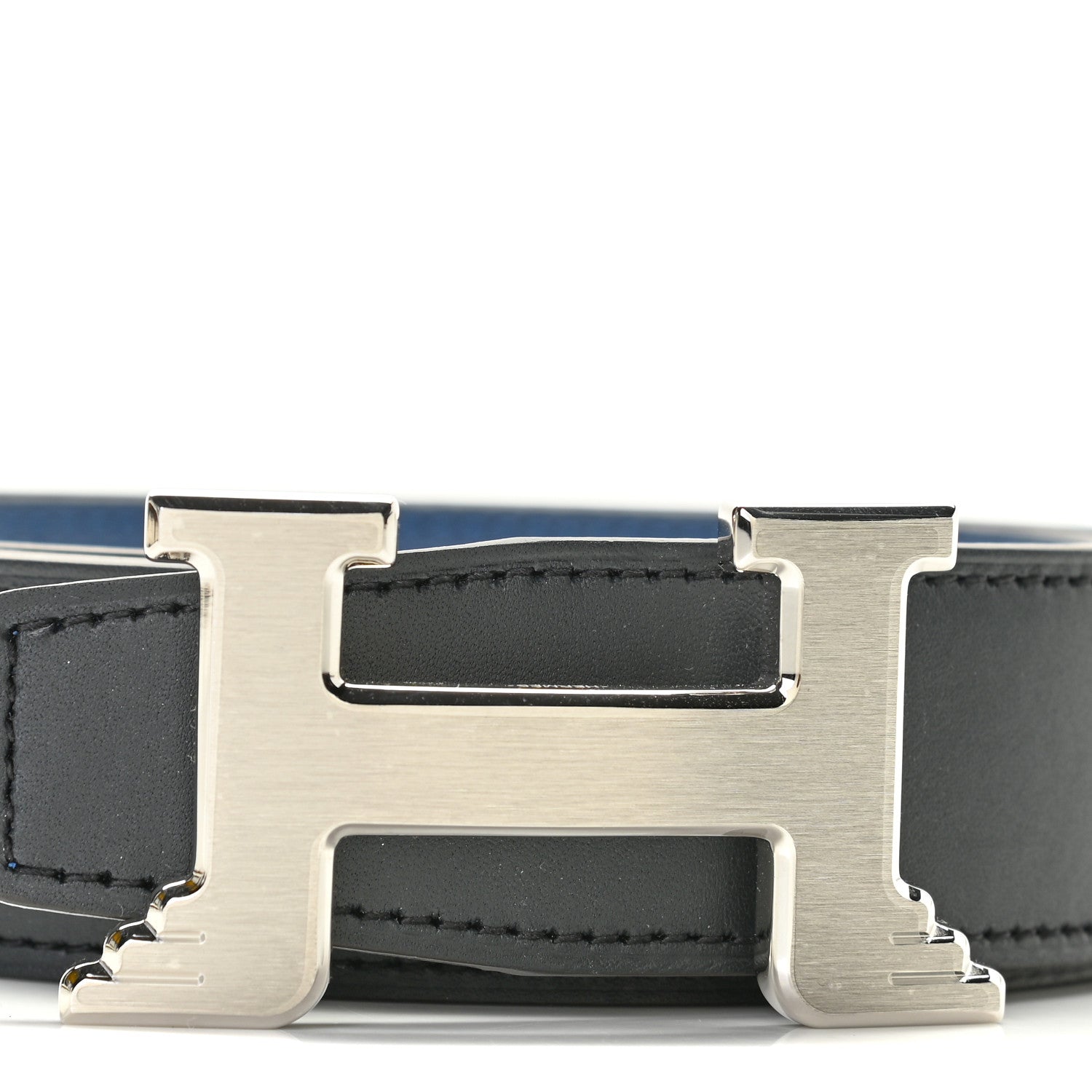 Hermes Sombrero Togo 32mm Pegase H Belt 100 Gris Moyen Bleu Obscur 3 of 5