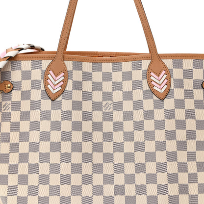 Louis Vuitton Damier Azur Braided Neverfull MM Orange 8 of 11