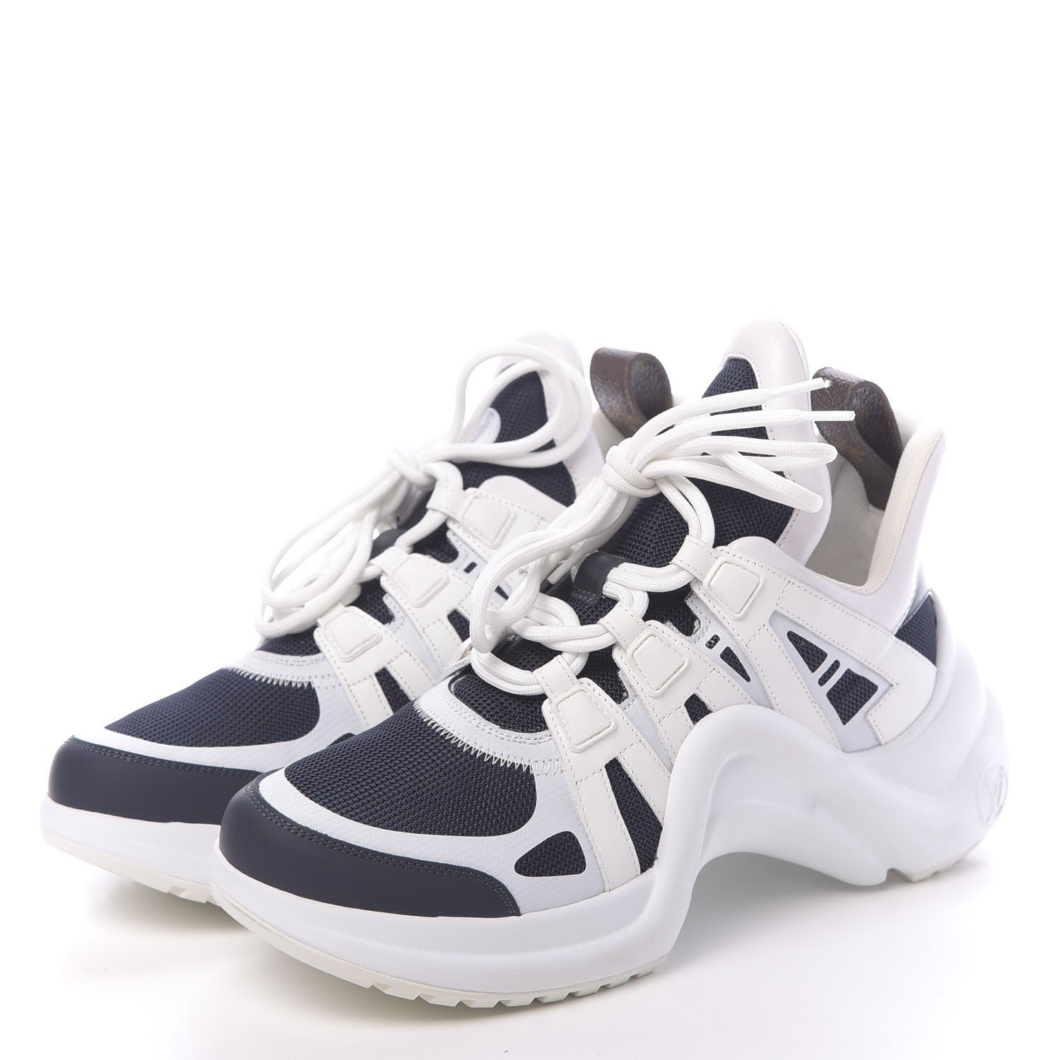 Louis Vuitton Calfskin Technical Nylon LV Archlight Sneakers 39 Marine 3 of 13