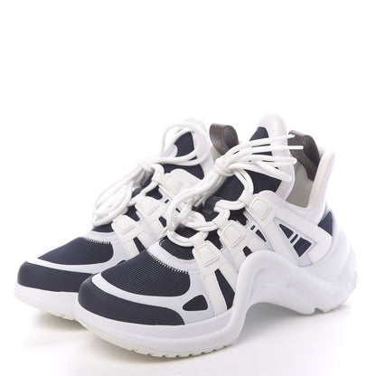 Louis Vuitton Calfskin Technical Nylon LV Archlight Sneakers 39 Marine 3 of 13
