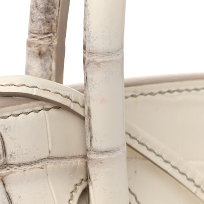 Hermes Matte Niloticus Crocodile Himalaya Birkin 30 Blanc 11 of 12