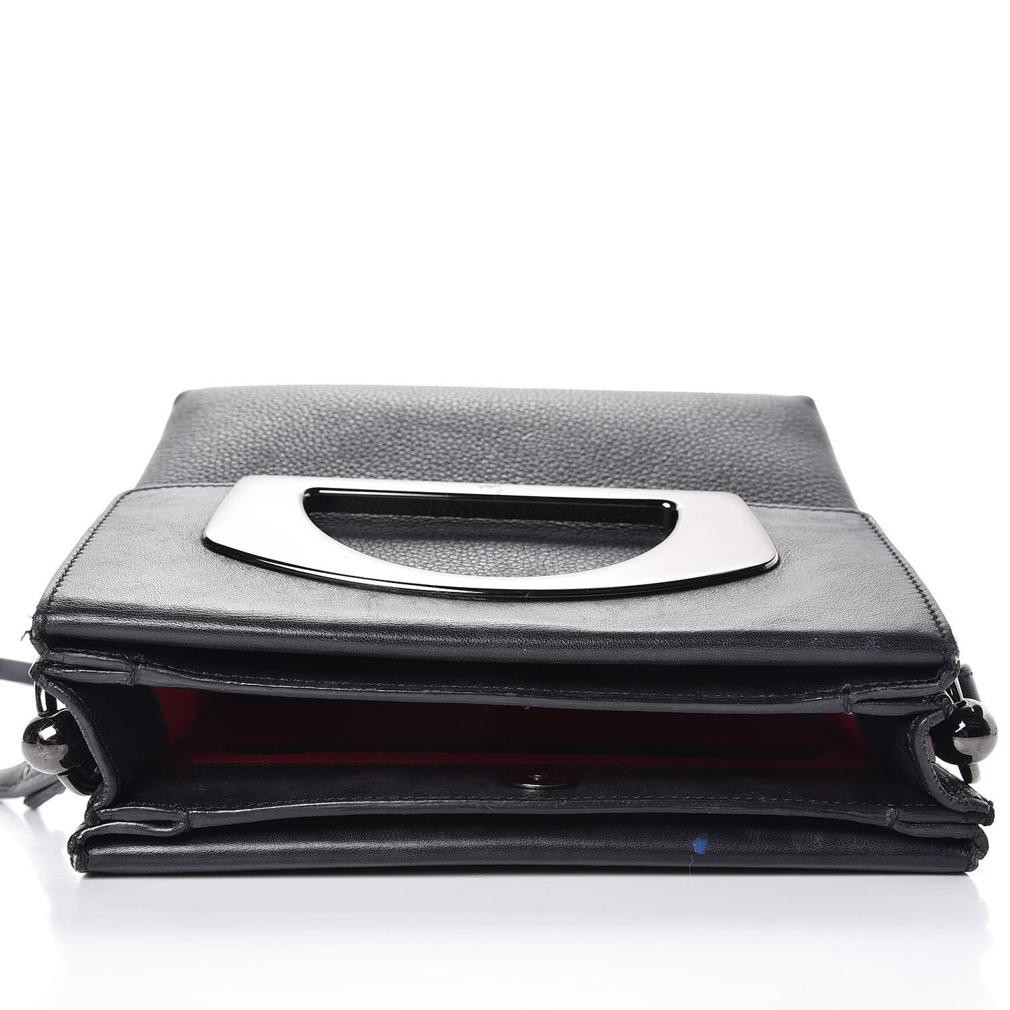 Grained Calfskin Passage Messenger Black