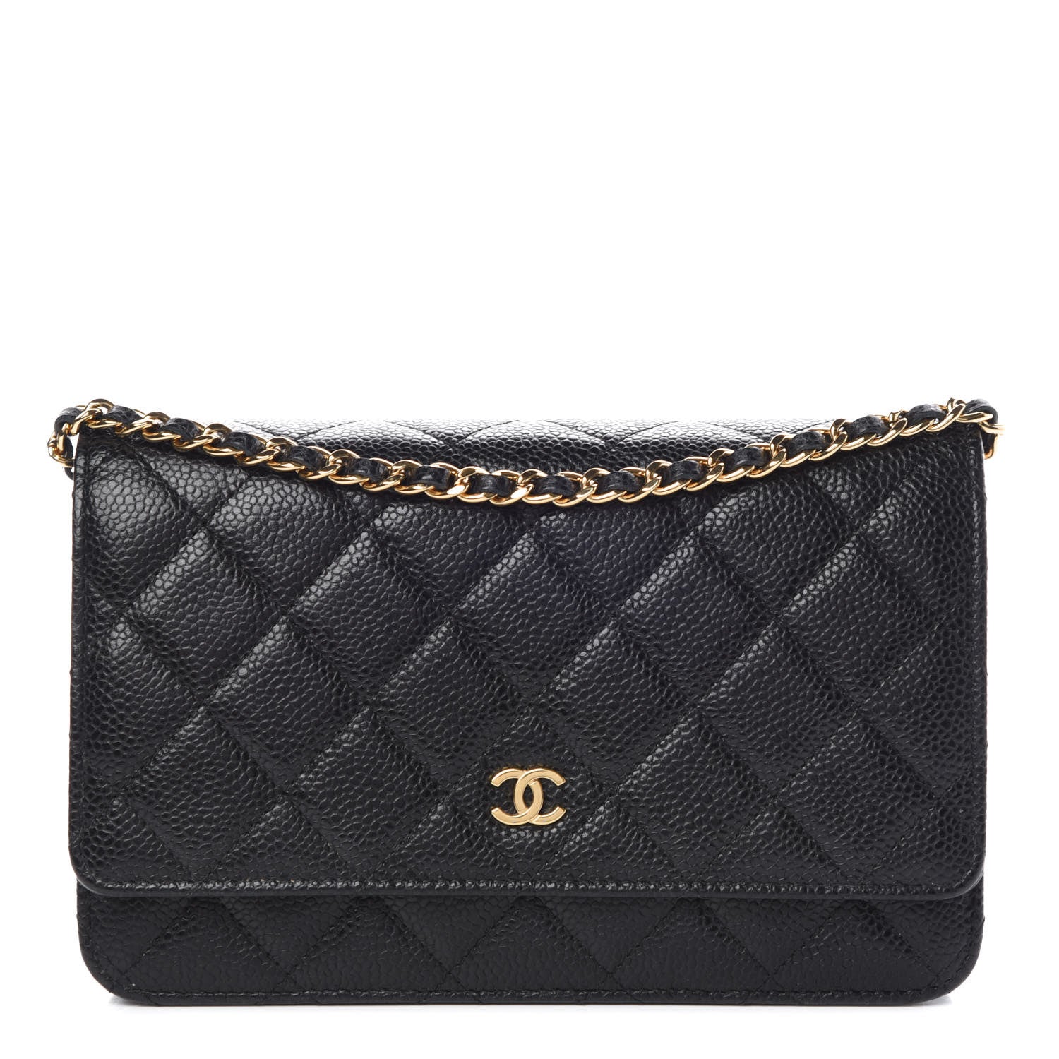 Chanel Caviar Quilted Wallet On Chain WOC Black 1 of 13