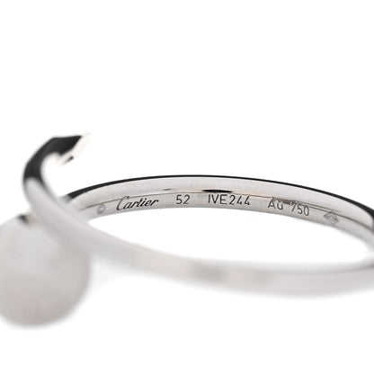 Cartier 18K White Gold Small Juste Un Clou Ring 52 6 4 of 5