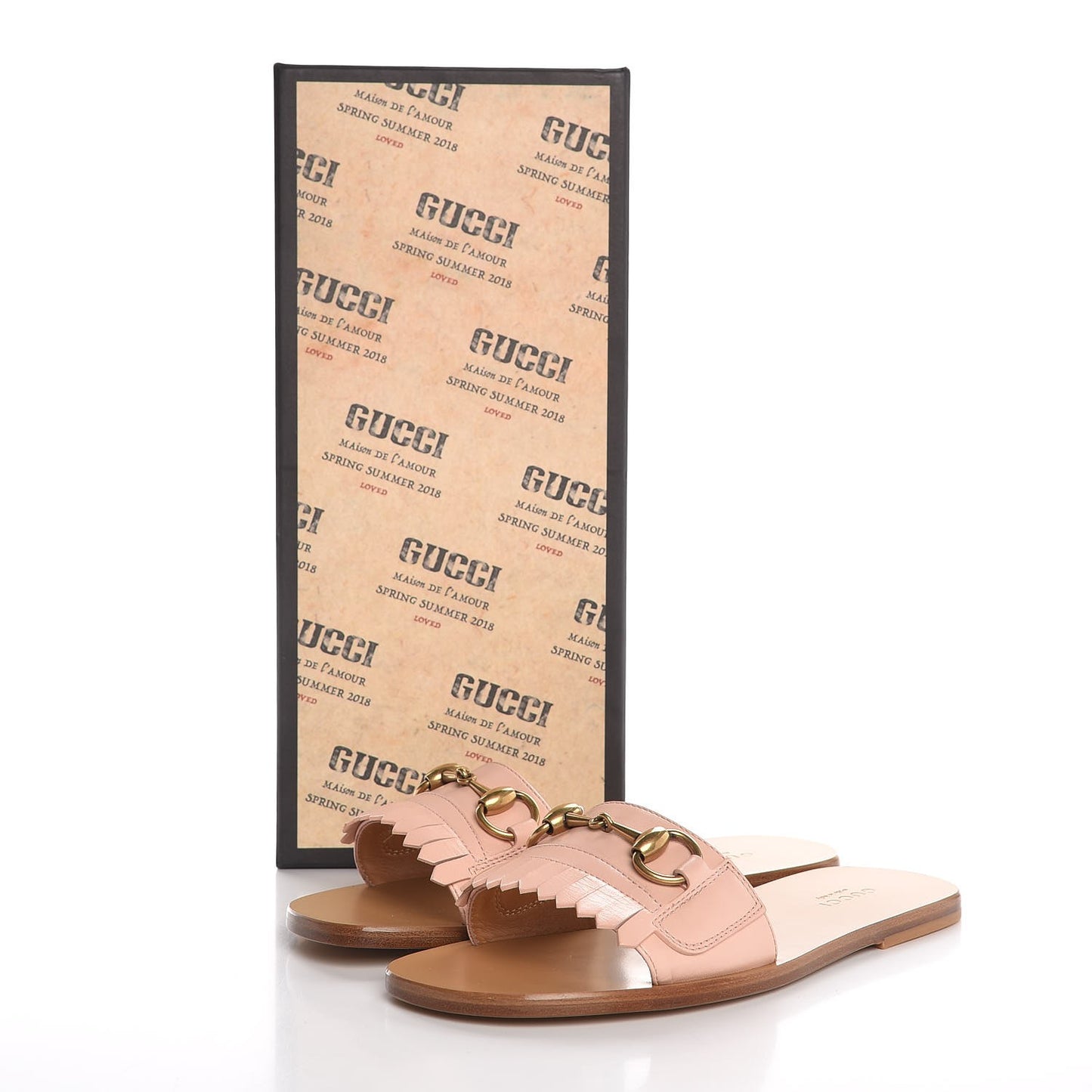 Malaga Kid Fringe Horsebit Slide Sandals 36 Perfect Pink