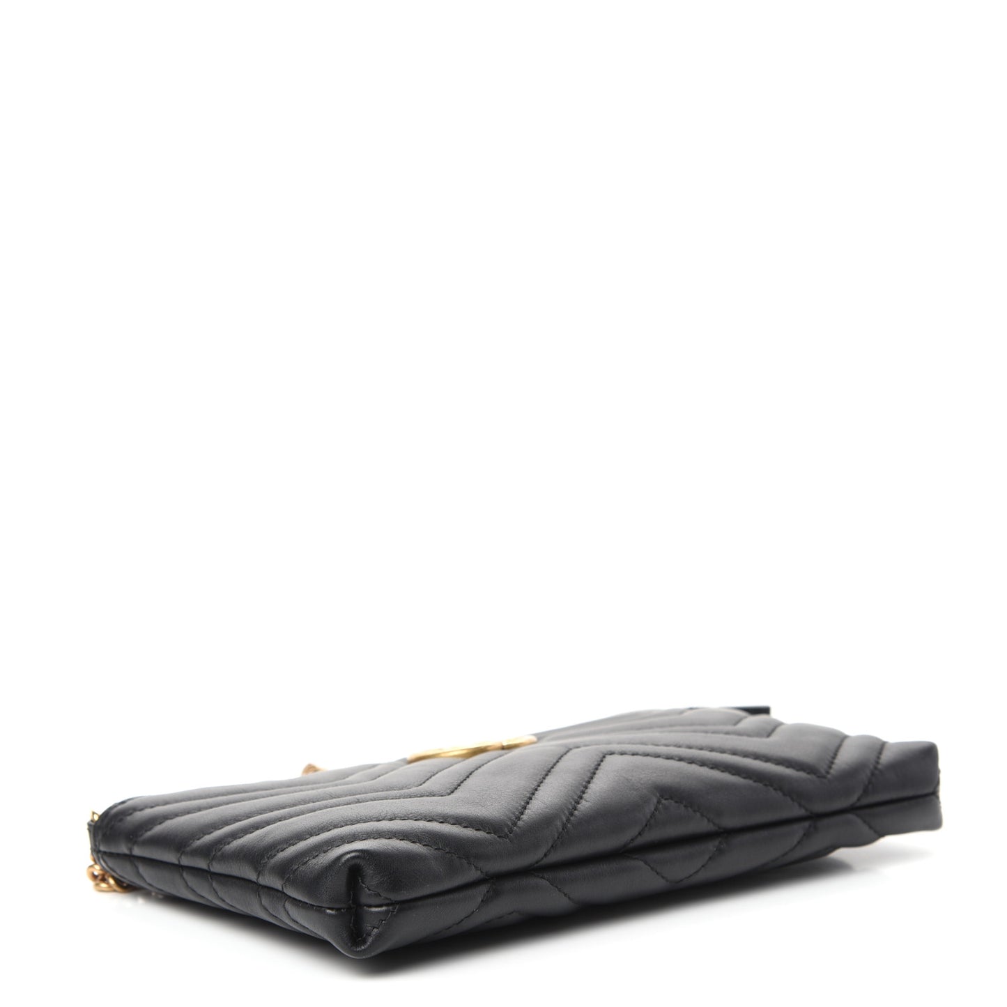 Calfskin Matelasse Mini GG Marmont Chain Bag Black