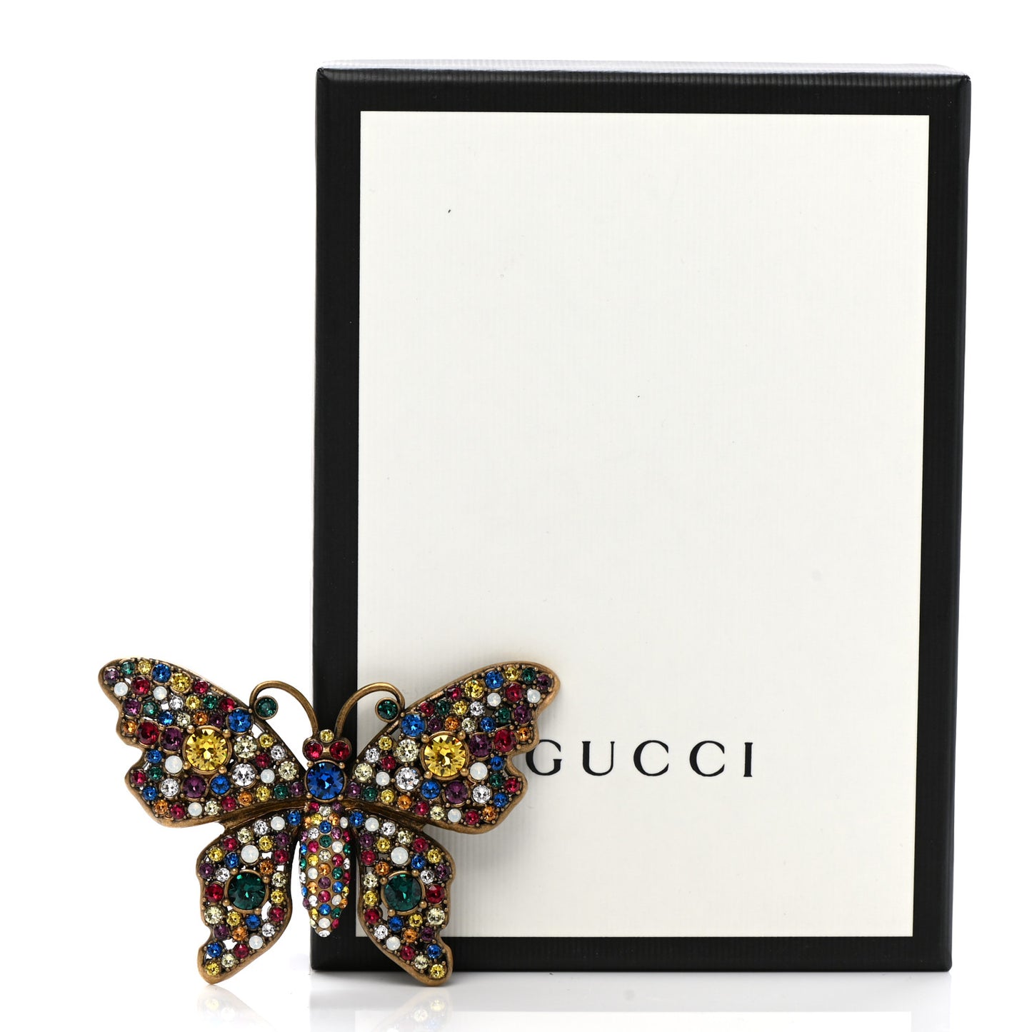 Crystal Butterfly Brooch Multicolor