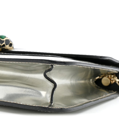 Bulgari Metallic Calfskin Serpenti Forever Small Shoulder Bag Silver 6 of 15