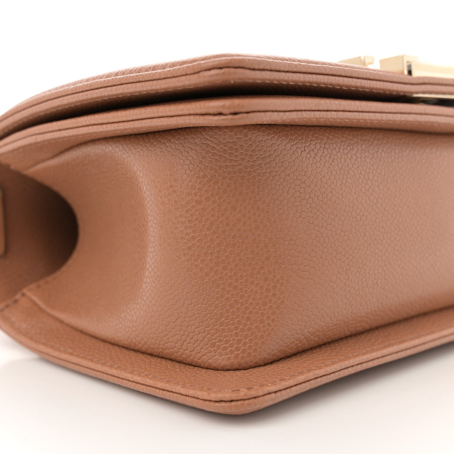 Caviar Quilted Small Boy Flap Brown
