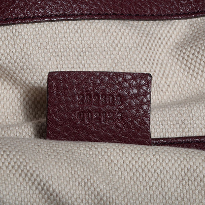 Gucci Pebbled Calfskin Large Soho Shoulder Bag Bordeaux 7 of 7