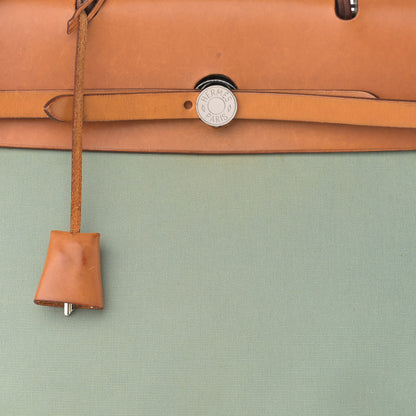 Hermes Toile Officier Barenia Herbag Zip PM 39 Ciel Natural 9 of 22