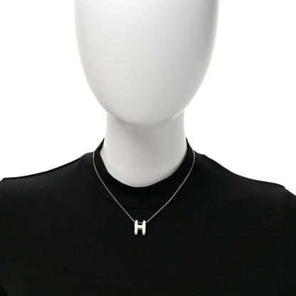 Hermes Palladium Pop H Pendant Necklace White 2 of 7