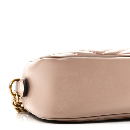Gucci Calfskin Matelasse Small GG Marmont Chain Shoulder Bag Porcelain Rose 9 of 10